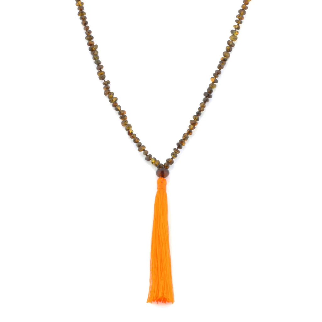 NATURAL BALTIC AMBER TASSEL NECKLACE. TSS06