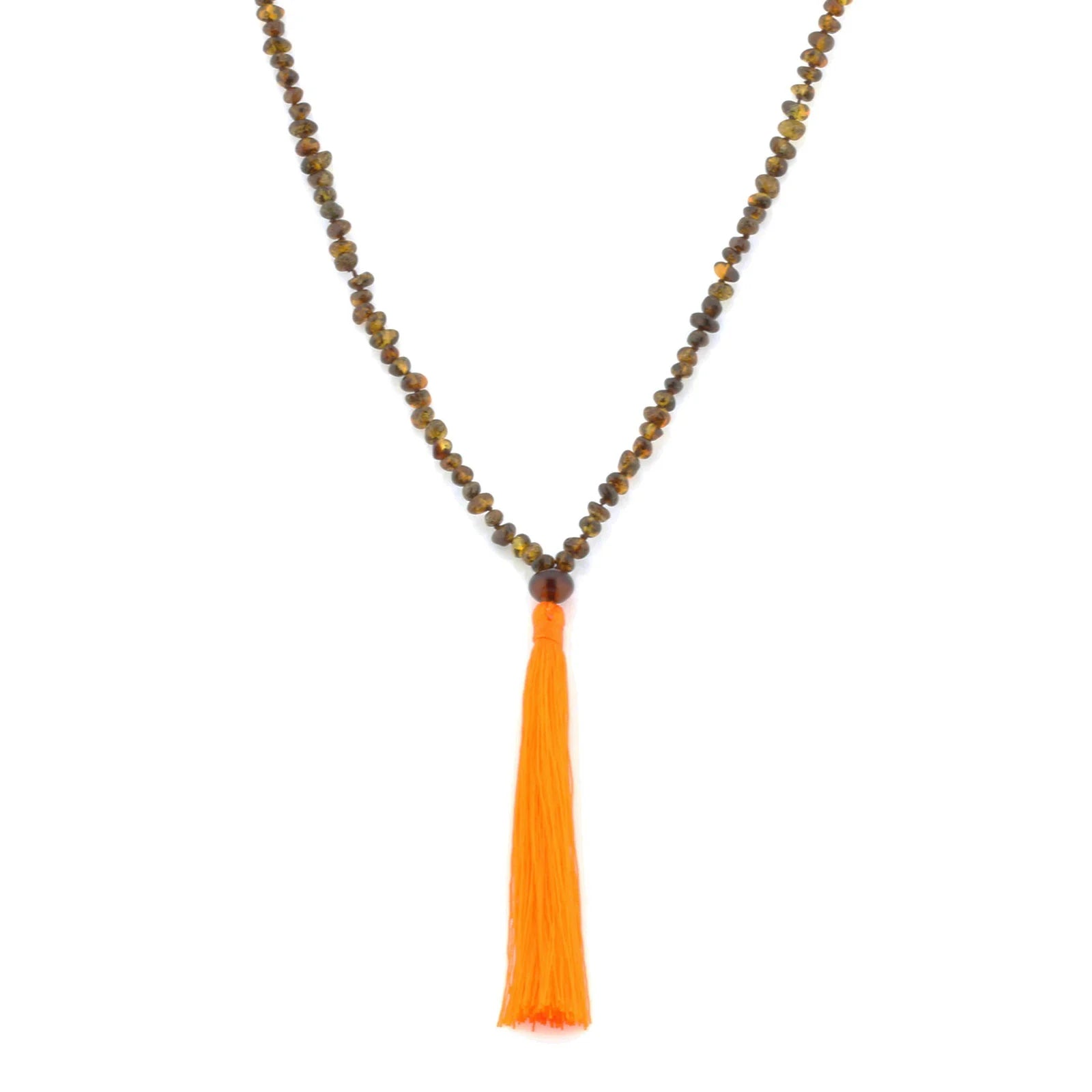 NATURAL BALTIC AMBER TASSEL NECKLACE. TSS06