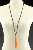 NATURAL BALTIC AMBER TASSEL NECKLACE. TSS06