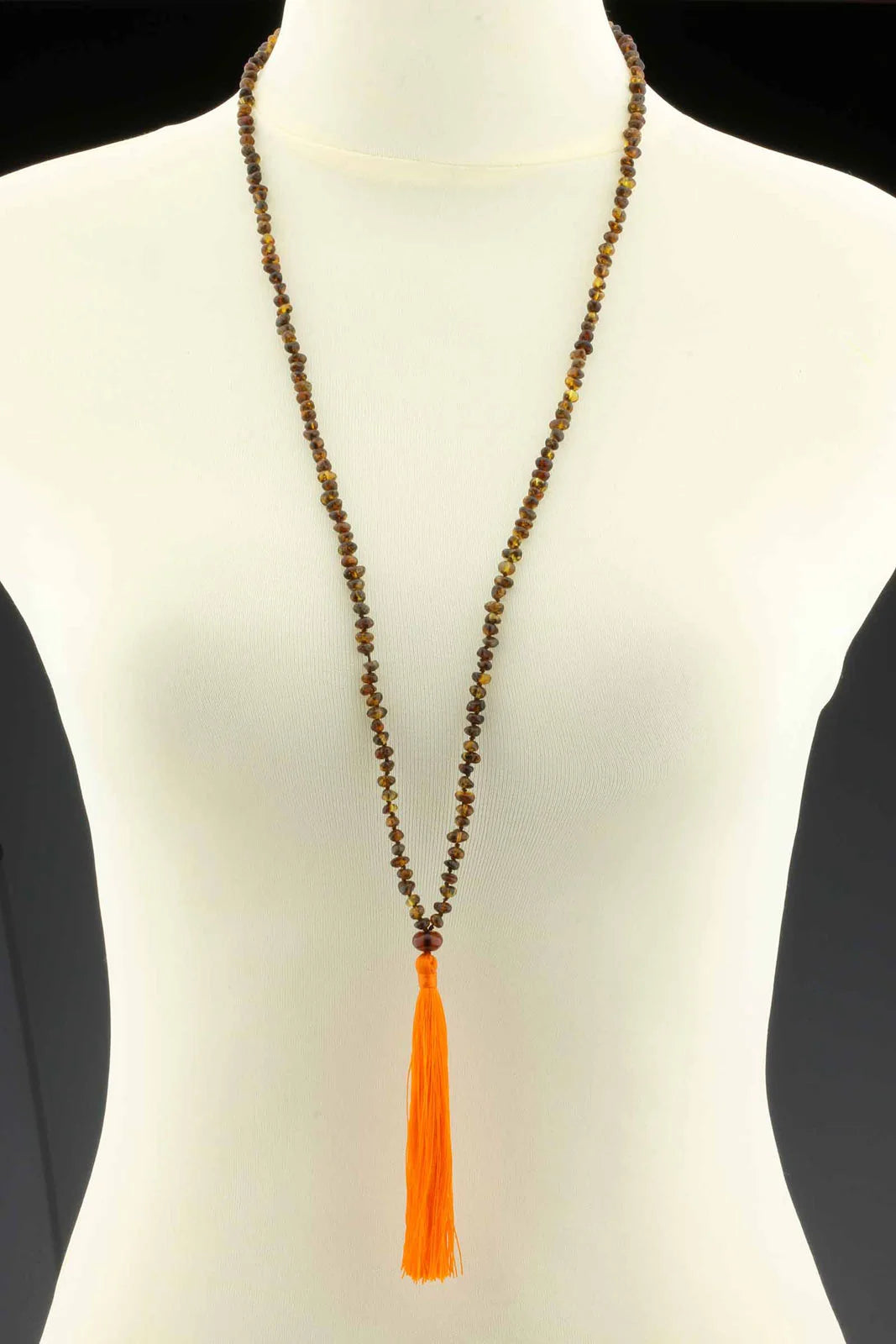 NATURAL BALTIC AMBER TASSEL NECKLACE. TSS06