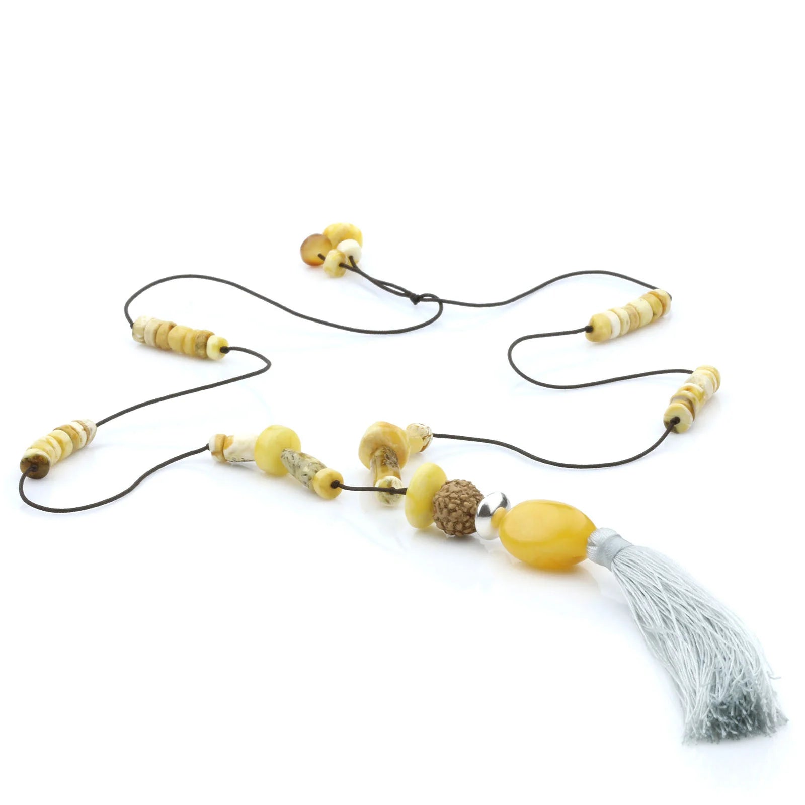 NATURAL BALTIC AMBER TASSEL NECKLACE. TASSEL02
