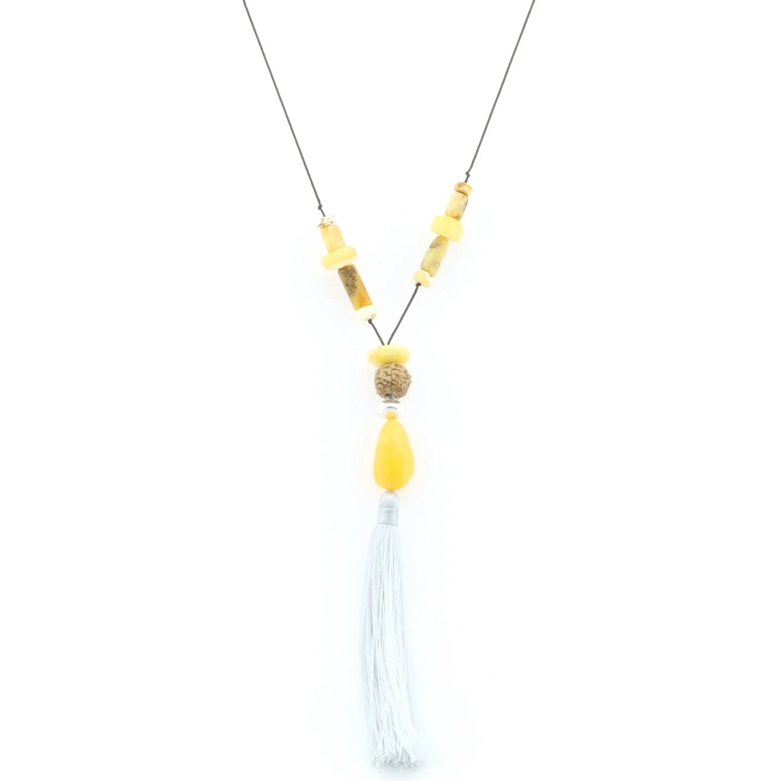 NATURAL BALTIC AMBER TASSEL NECKLACE. TASSEL02
