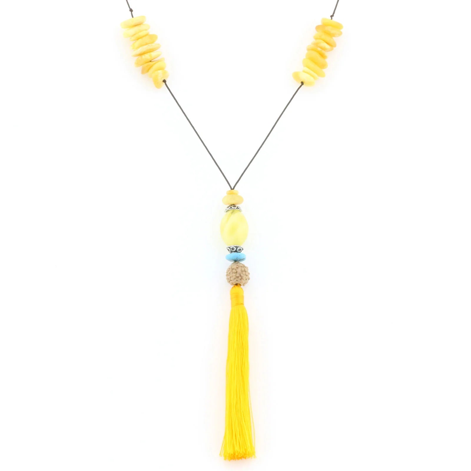 NATURAL BALTIC AMBER TASSEL NECKLACE. TASSEL03