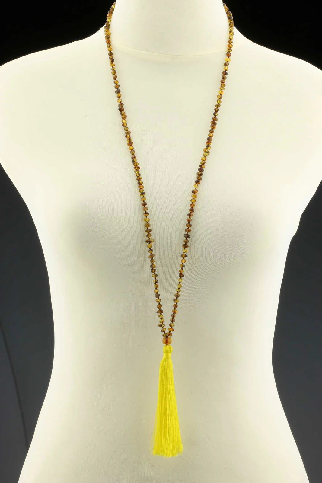 NATURAL BALTIC AMBER TASSEL NECKLACE. TSS10