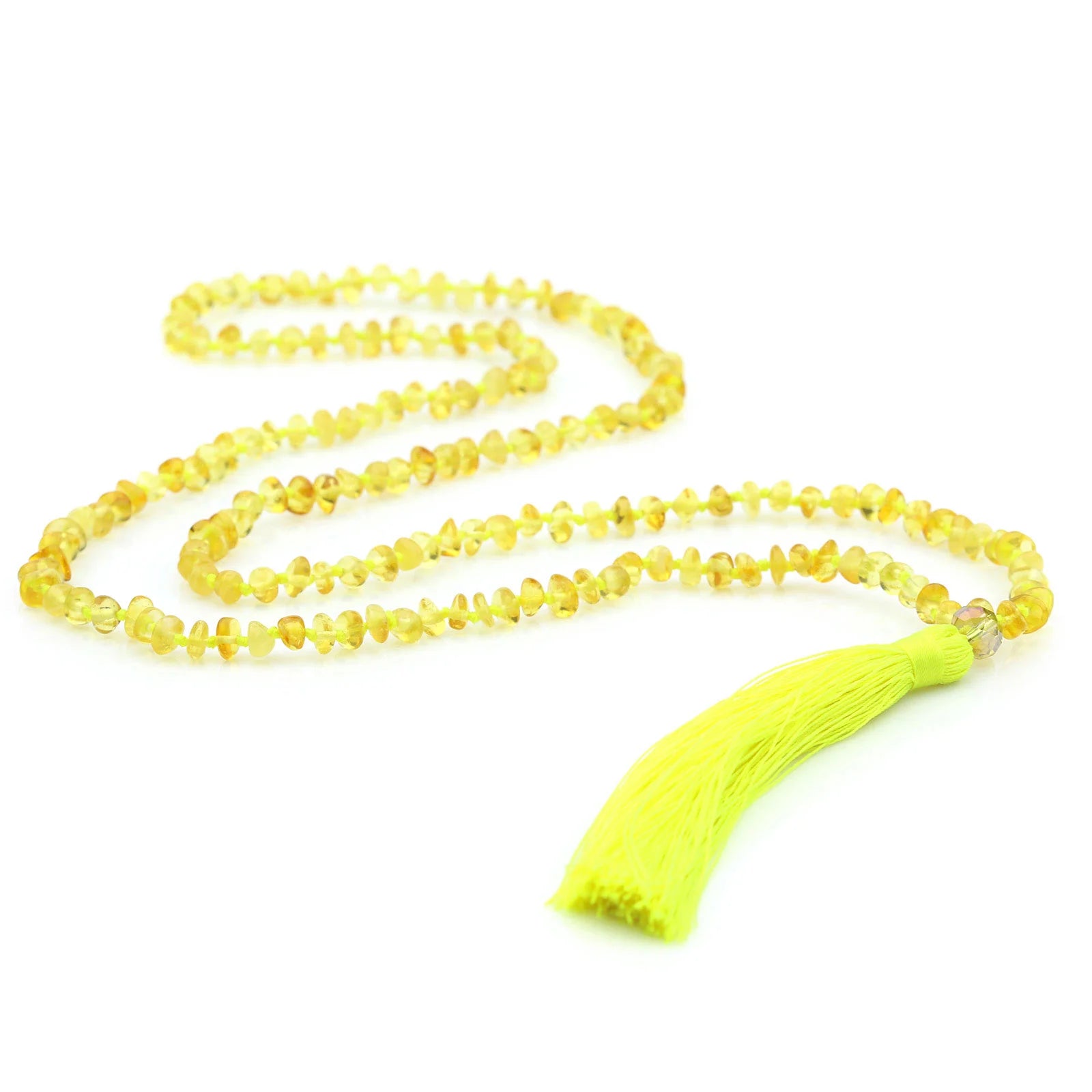 NATURAL BALTIC AMBER TASSEL NECKLACE. TSS11