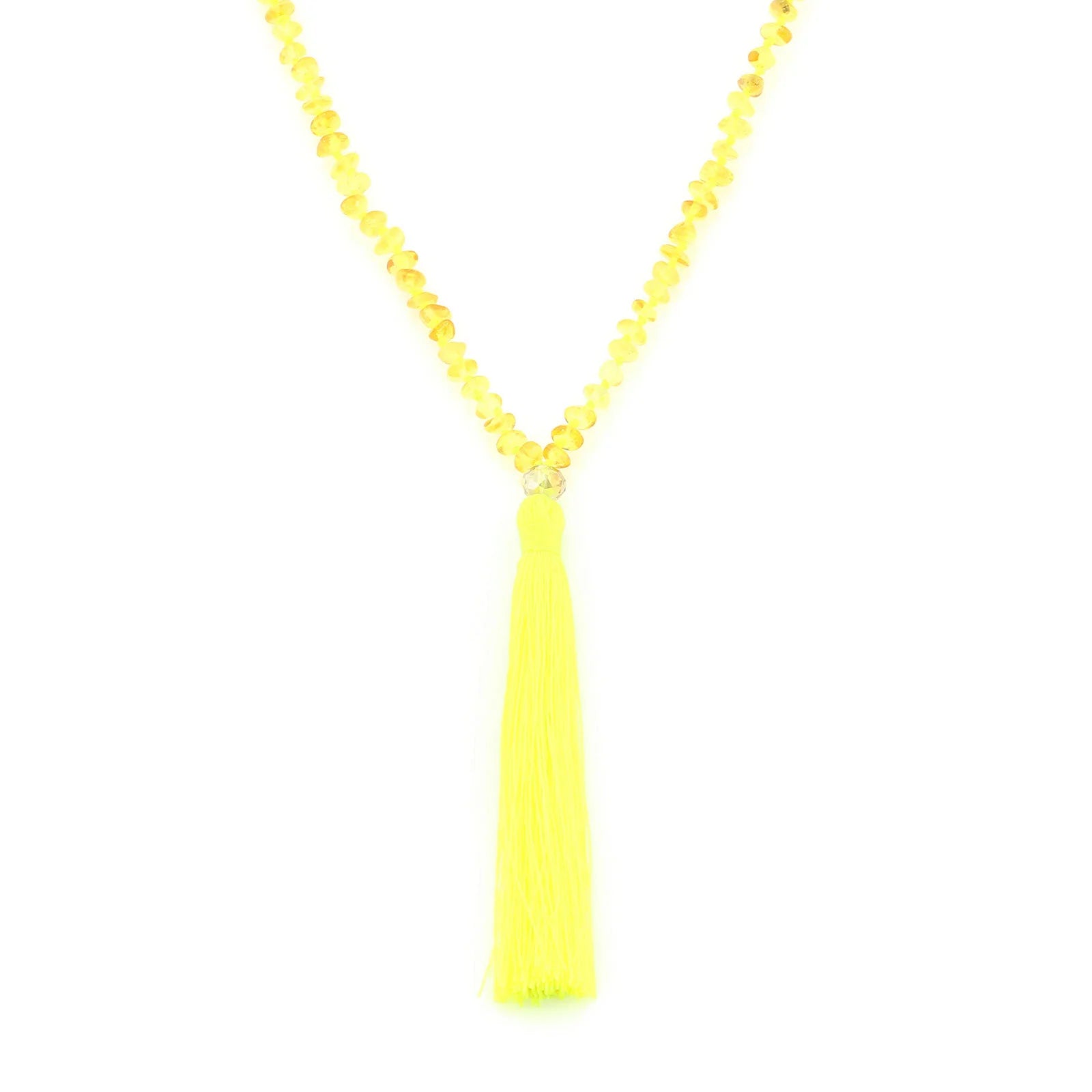 NATURAL BALTIC AMBER TASSEL NECKLACE. TSS11