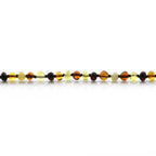 Baltic Amber Teething Necklace. Baroque Multicolour 5mm - BA5