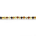 Baltic Amber Teething Bracelet. Baroque Multicolour 5mm - BA69