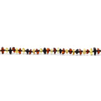 Baltic Amber Teething Bracelet. Roundel Multicolour 4mm - RO34