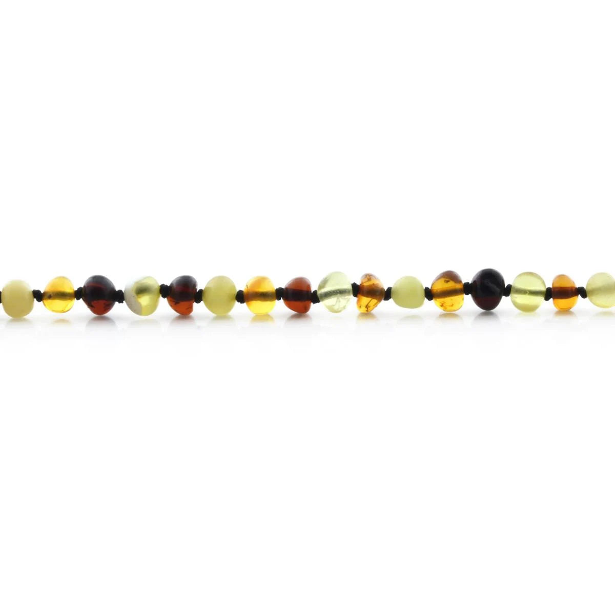 Baltic Amber Teething Bracelet. Baroque Multicolour 5mm - BA75