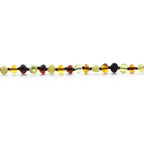 Baltic Amber Teething Necklace. Baroque Multicolour 5mm - BA15