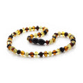 Baltic Amber Teething Necklace. Baroque Multicolour 5mm - BA5