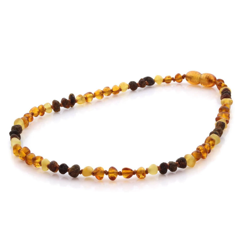 Natural Baltic Amber Teething Necklace. Baroque LE73