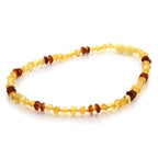 Natural Baltic Amber Teething Necklace. Baroque LE78