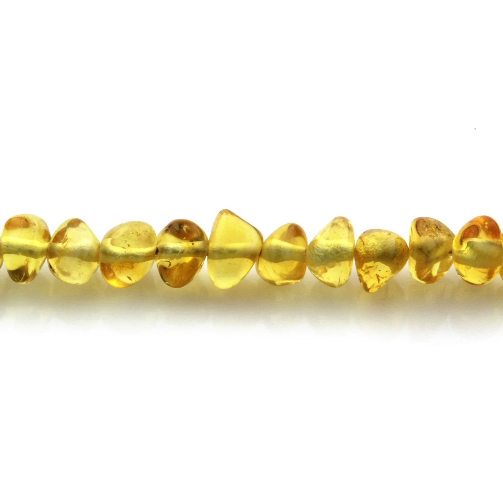 Adult Baltic Amber & 925 Sterling Silver Clasp Bracelet 18cm. Ba Yellow s.