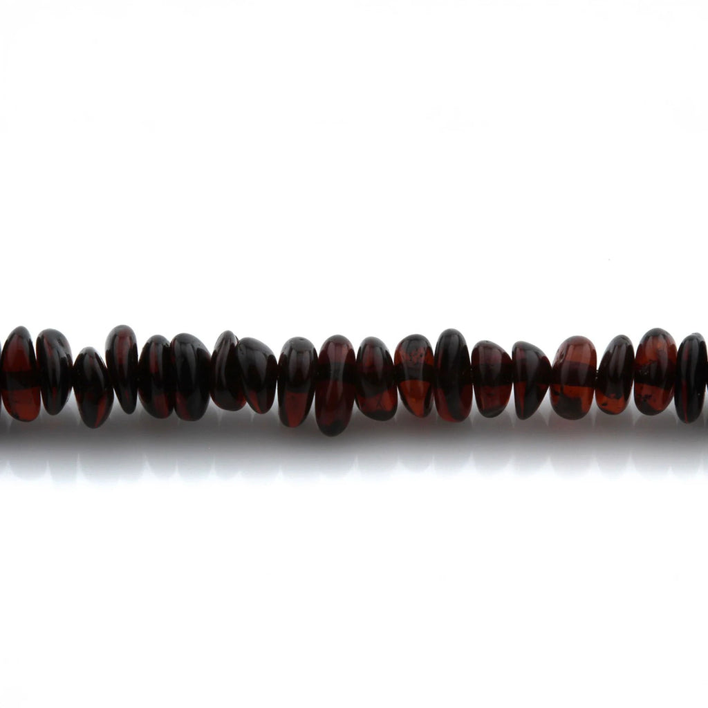 ADULT BALTIC AMBER & 925 STERLING SILVER CLASP NECKLACE 45CM. RO DARK COGNAC S.