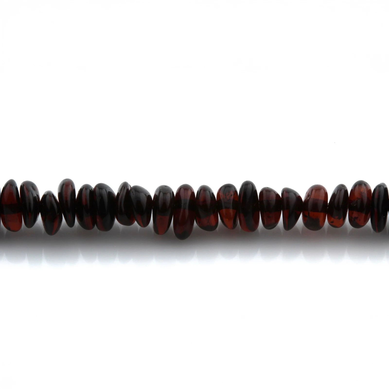 ADULT BALTIC AMBER & 925 STERLING SILVER CLASP NECKLACE 45CM. RO DARK COGNAC S.