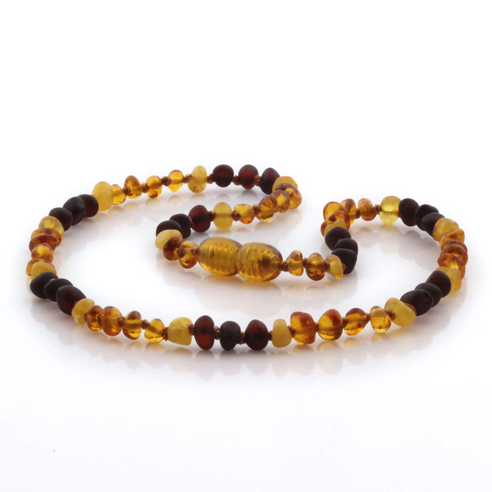 Natural Baltic Amber Teething Necklace. Baroque LE106