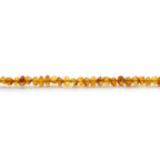 Adult Baltic Amber & 925 Sterling Silver Clasp Bracelet 18cm. Ba Light Cognac Matte A S.