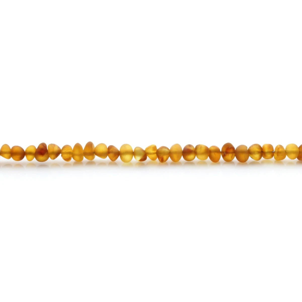 Adult Baltic Amber & 925 Sterling Silver Clasp Bracelet 18cm. Ba Light Cognac Matte A S.