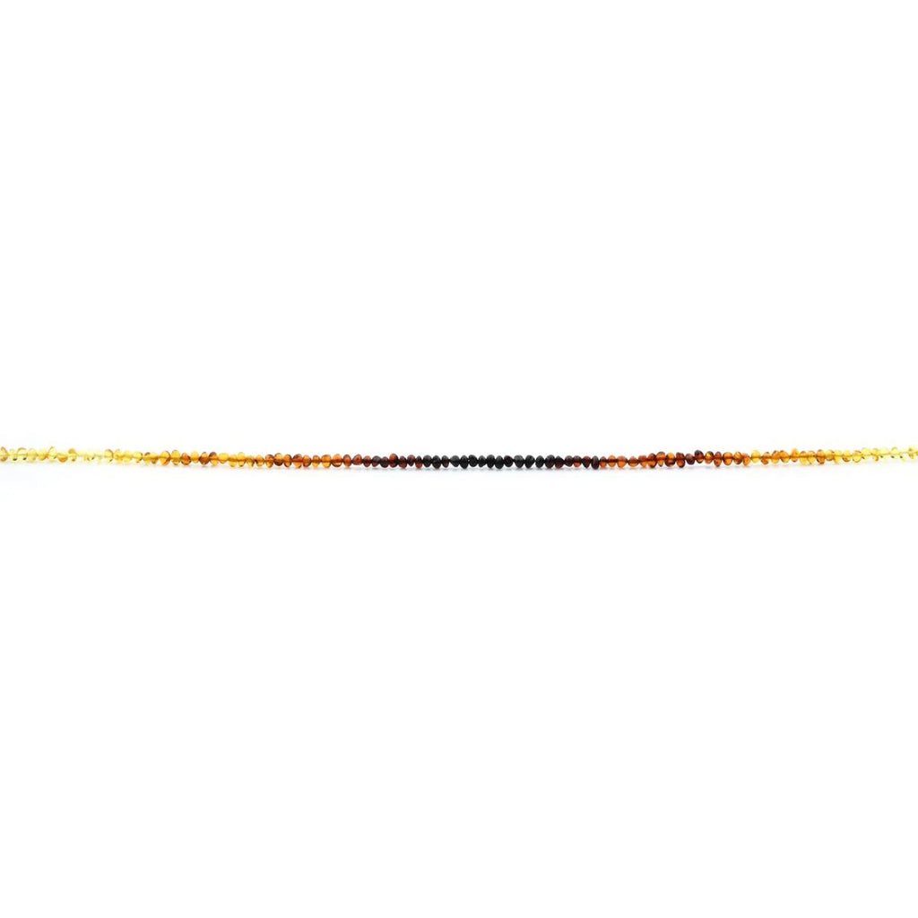 Adult Baltic Amber & 925 Sterling Silver Clasp Bracelet 18cm. Ba Rainbow I S.