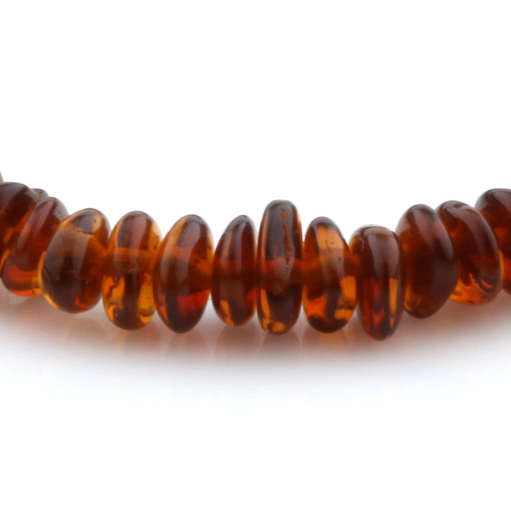 Adult Baltic Amber & 925 Sterling Silver Clasp Bracelet 18cm. Ro Cognac s.