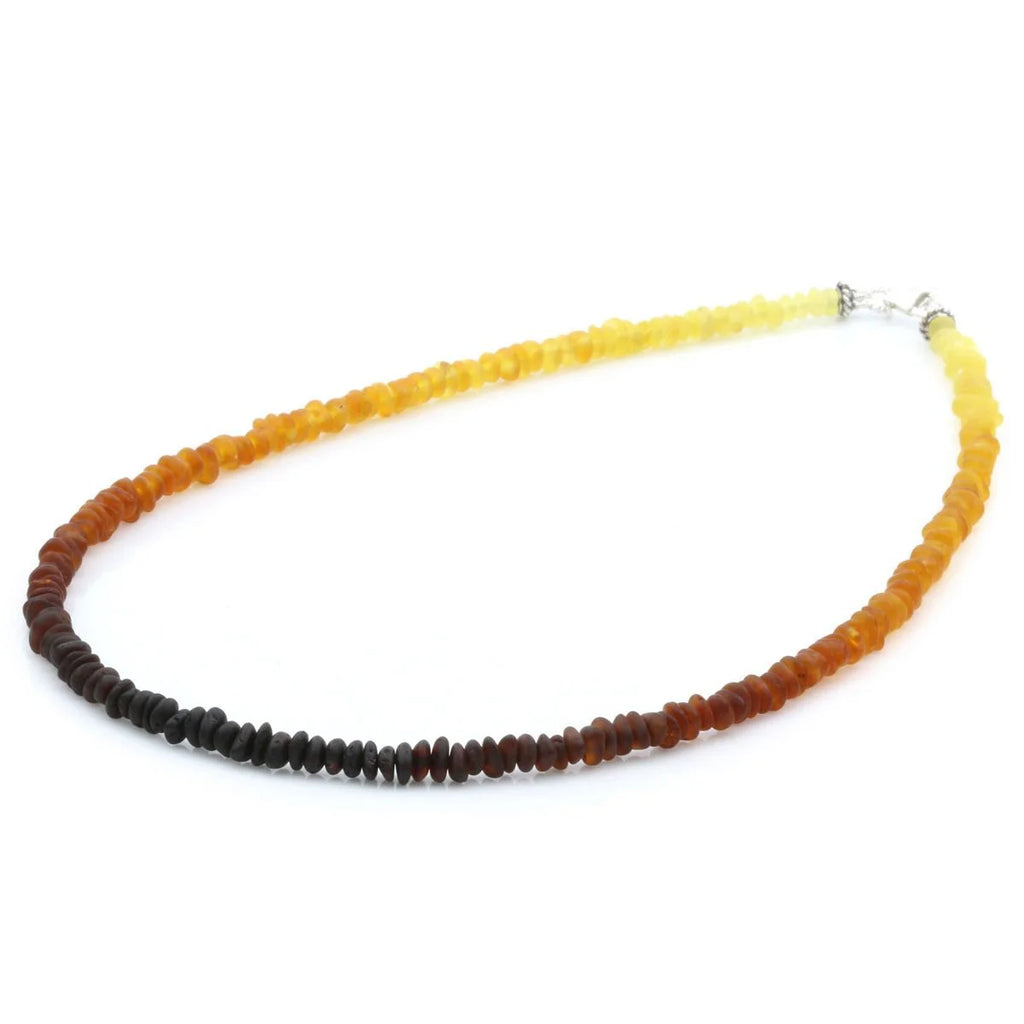 Adult Baltic Amber & 925 Sterling Silver Necklace 45cm. OCT19