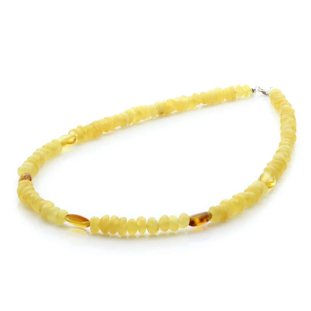 Adult Baltic Amber Necklace with 925 Sterling Silver Clasp. EE02