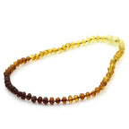 Baltic Amber Teething Necklace. Baroque Rainbow 5mm - BA24