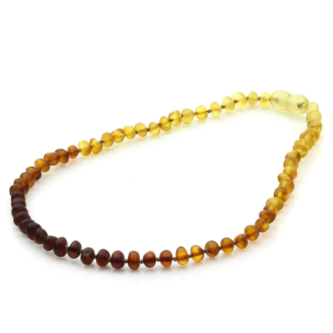 Baltic Amber Teething Necklace. Baroque Rainbow 5mm - BA24