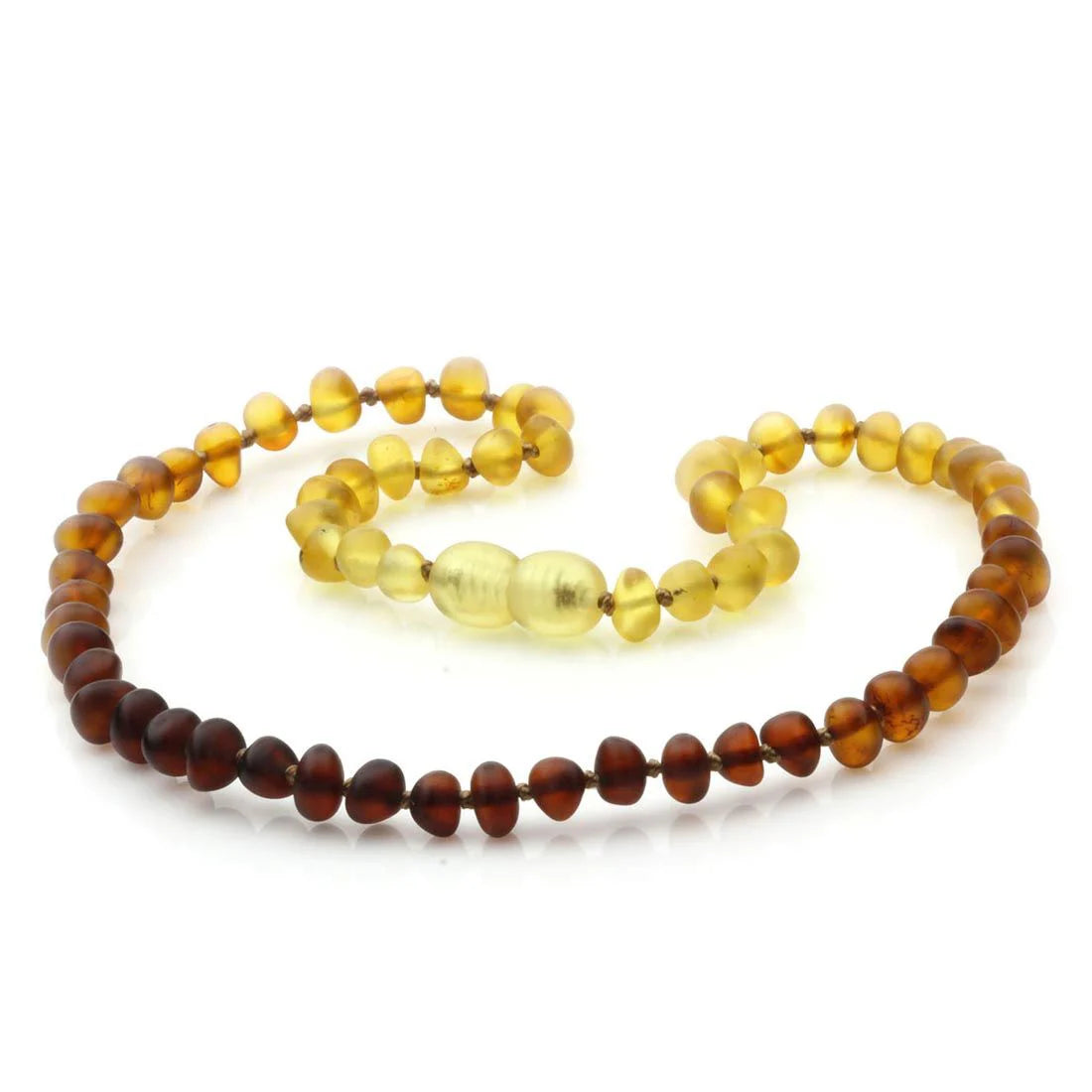 Baltic Amber Teething Necklace. Baroque Rainbow 5mm - BA24