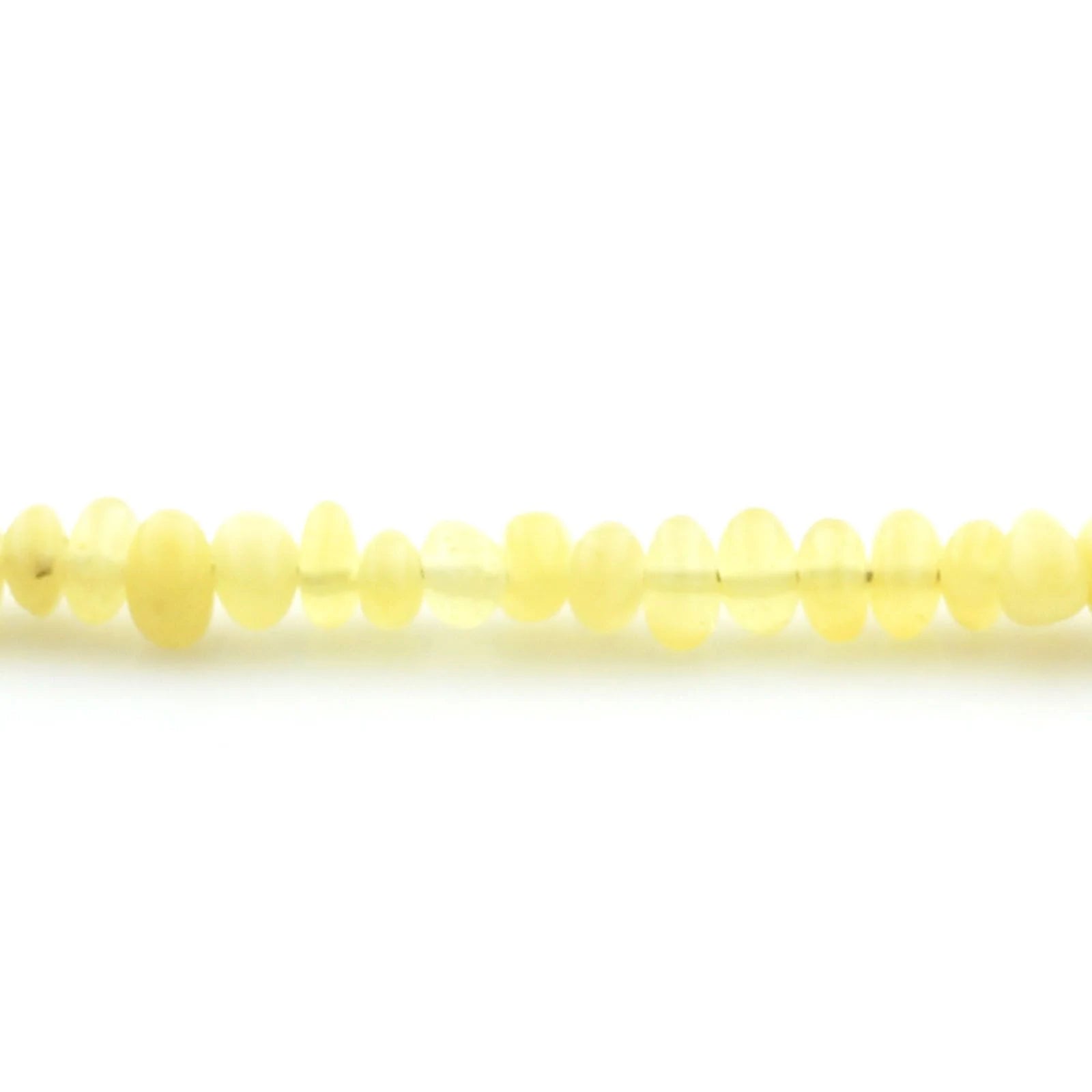 Natural Baltic Amber 925 Sterling Silver Bracelet. Baroque 3mm. Milky Yellow