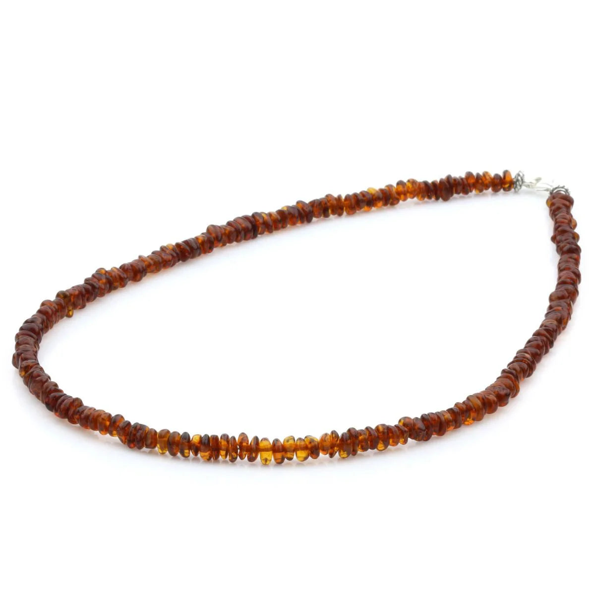 Adult Baltic Amber & 925 Sterling Silver Necklace 45cm. OCT85