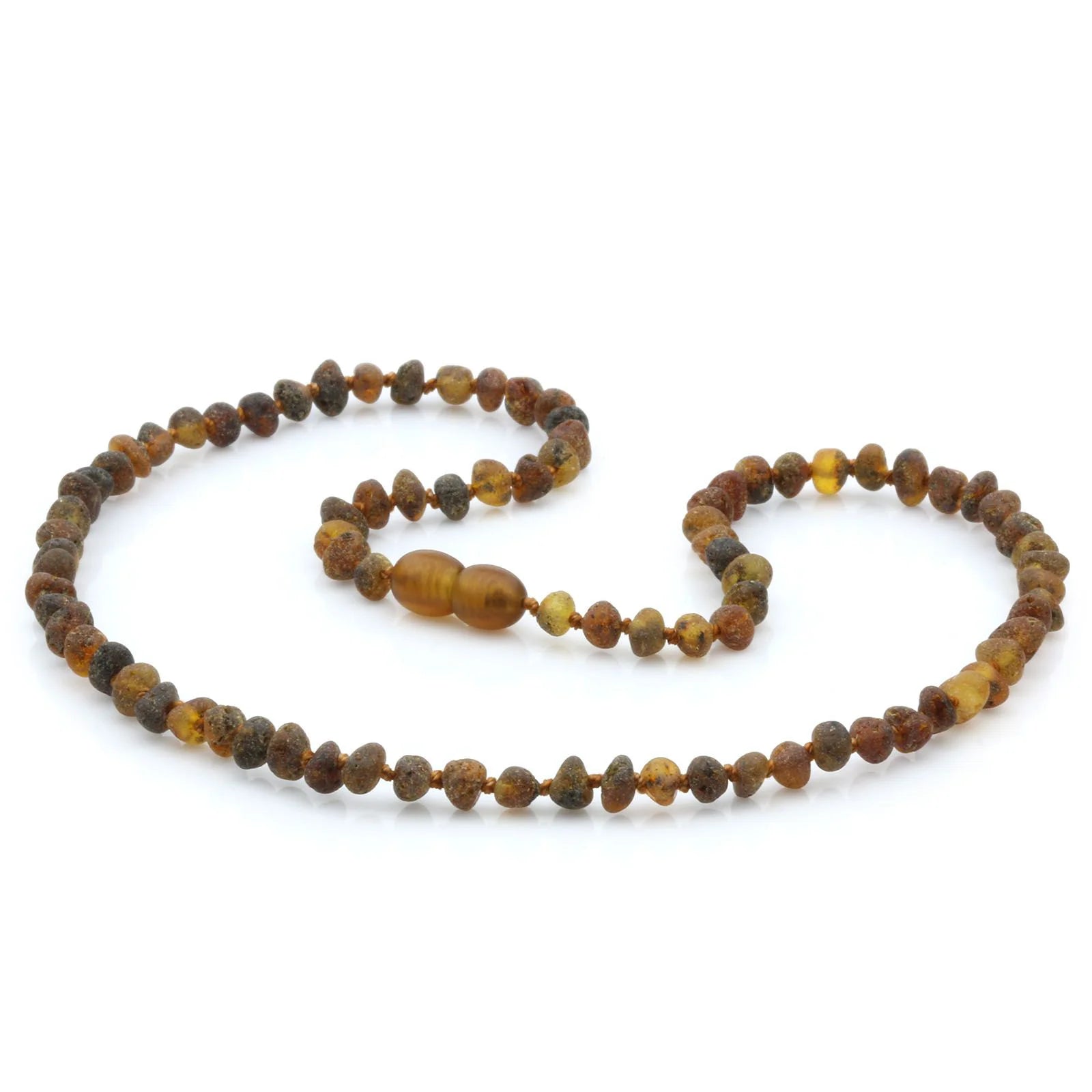 Adult Baltic Amber Necklace. Baroque Black Mix 5mm - BA128