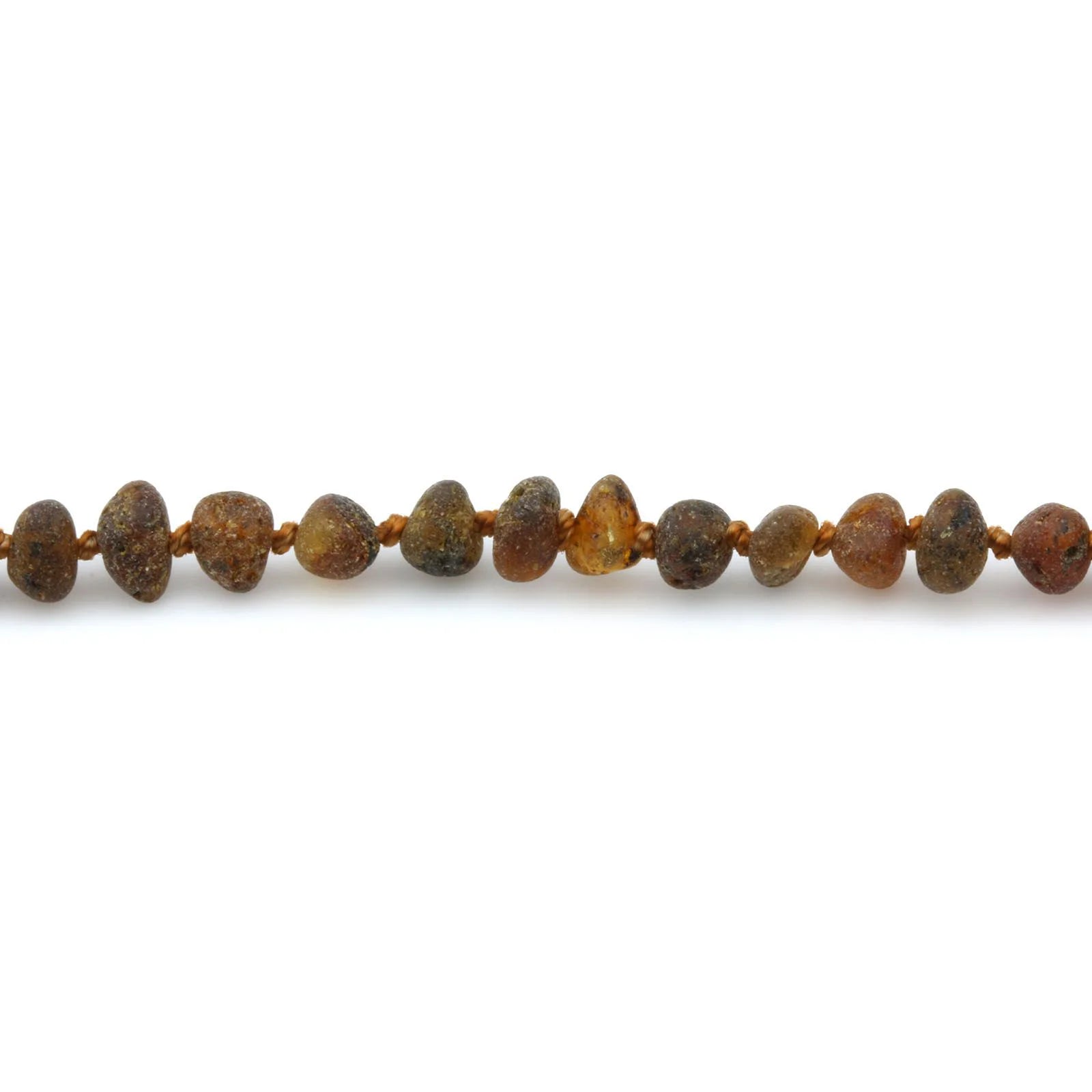 Adult Baltic Amber Necklace. Baroque Black Mix 5mm - BA128