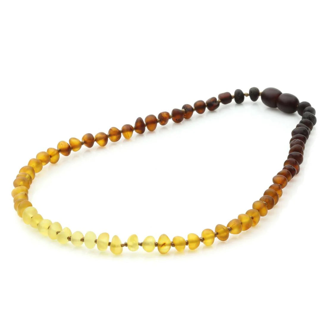 Baltic Amber Teething Necklace. Baroque Rainbow 5mm - BA26