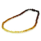 Adult Baltic Amber Necklace. Baroque Rainbow 5mm - BA116