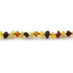 Baltic Amber Teething Bracelet. Baroque Multicolour 5mm - BA92