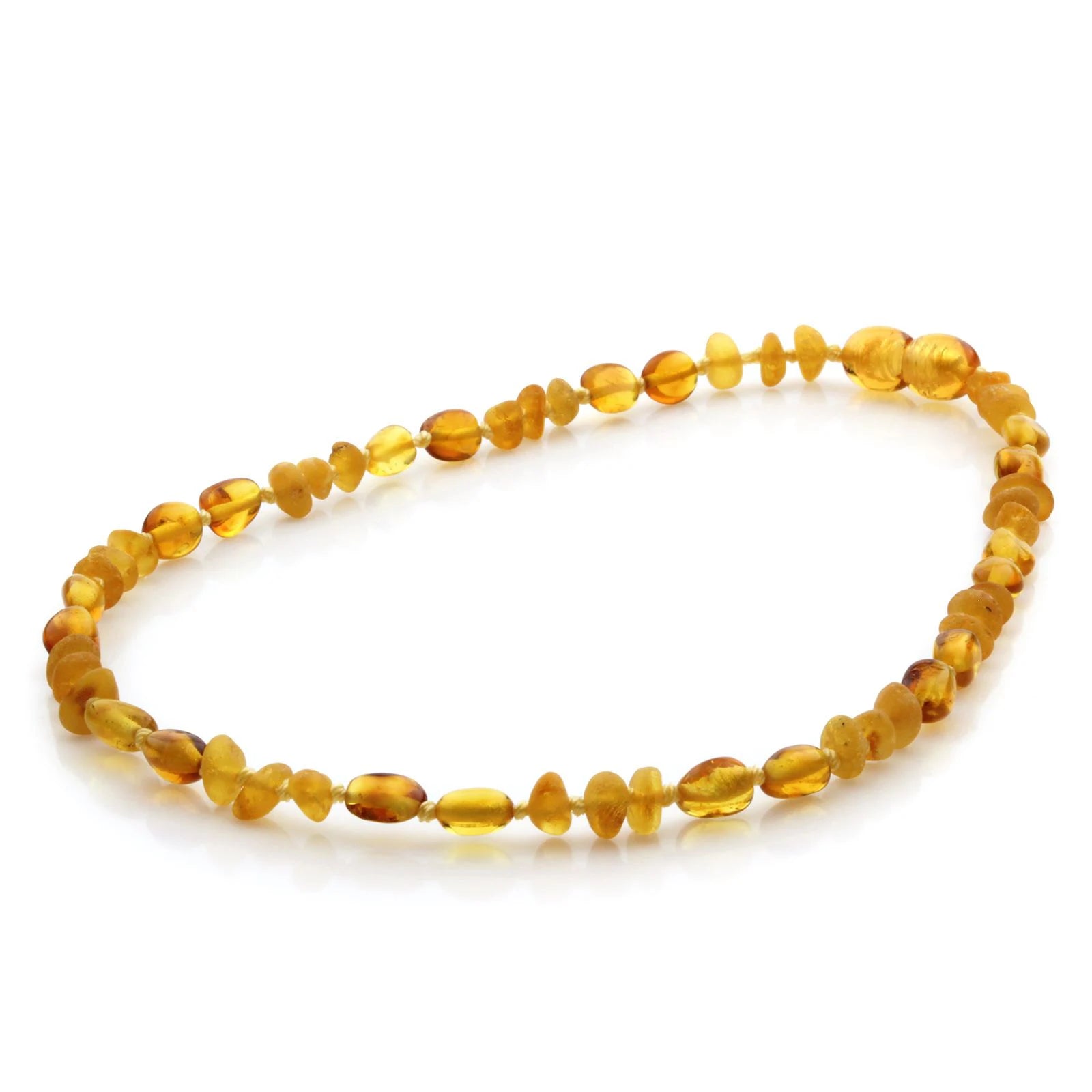 Natural Baltic Amber Teething Necklace. Baroque LE79