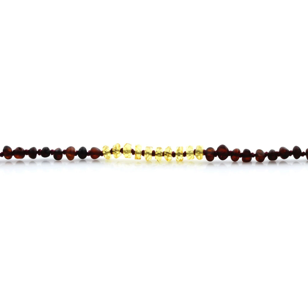 Natural Baltic Amber Teething Necklace. Baroque LE77
