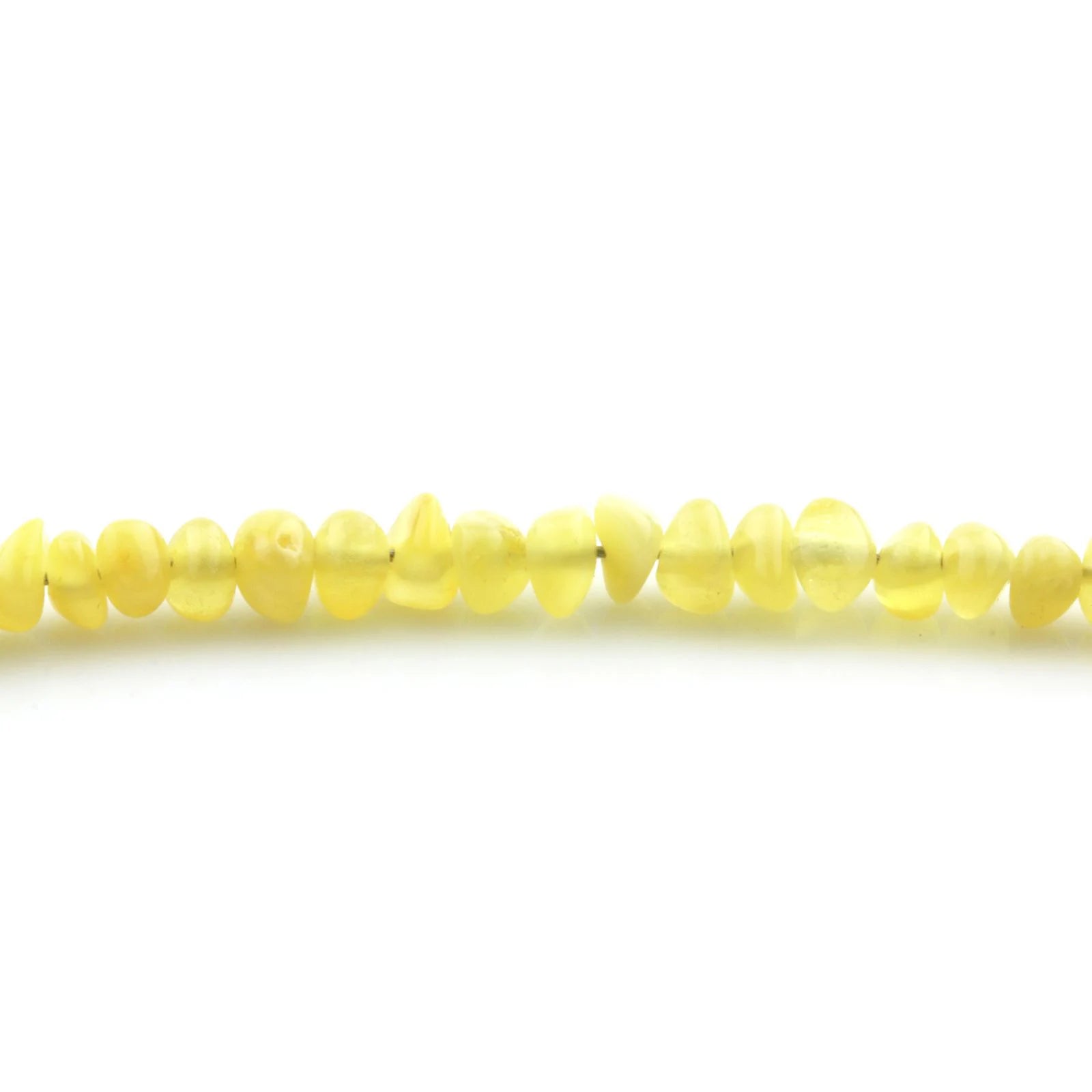 Adult Baltic Amber & 925 Sterling Silver Clasp Bracelet 18cm. Ba Milky Yellow 4mm