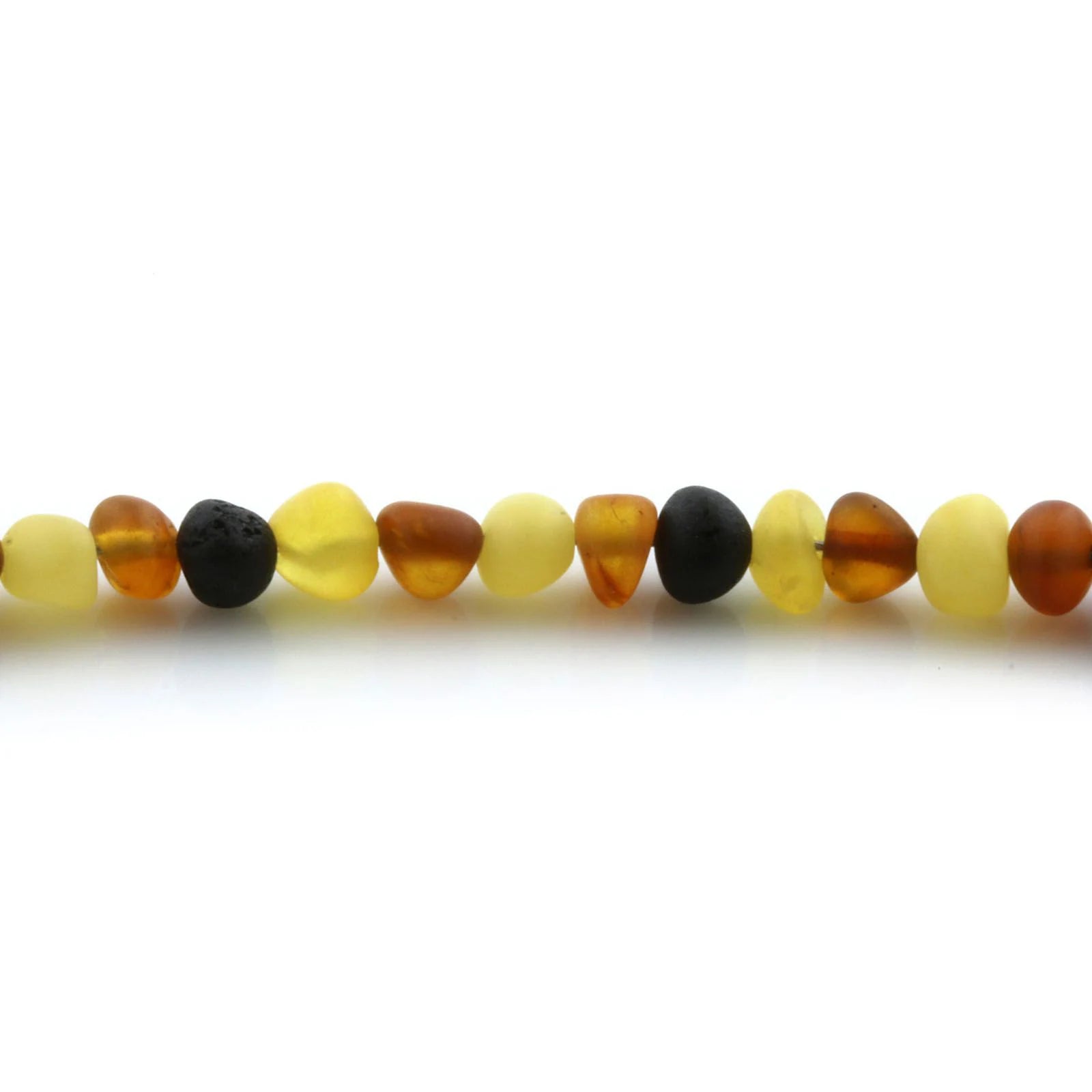 Adult Baltic Amber & 925 Sterling Silver Clasp Bracelet 18cm. Ba Multicolor Matte s.
