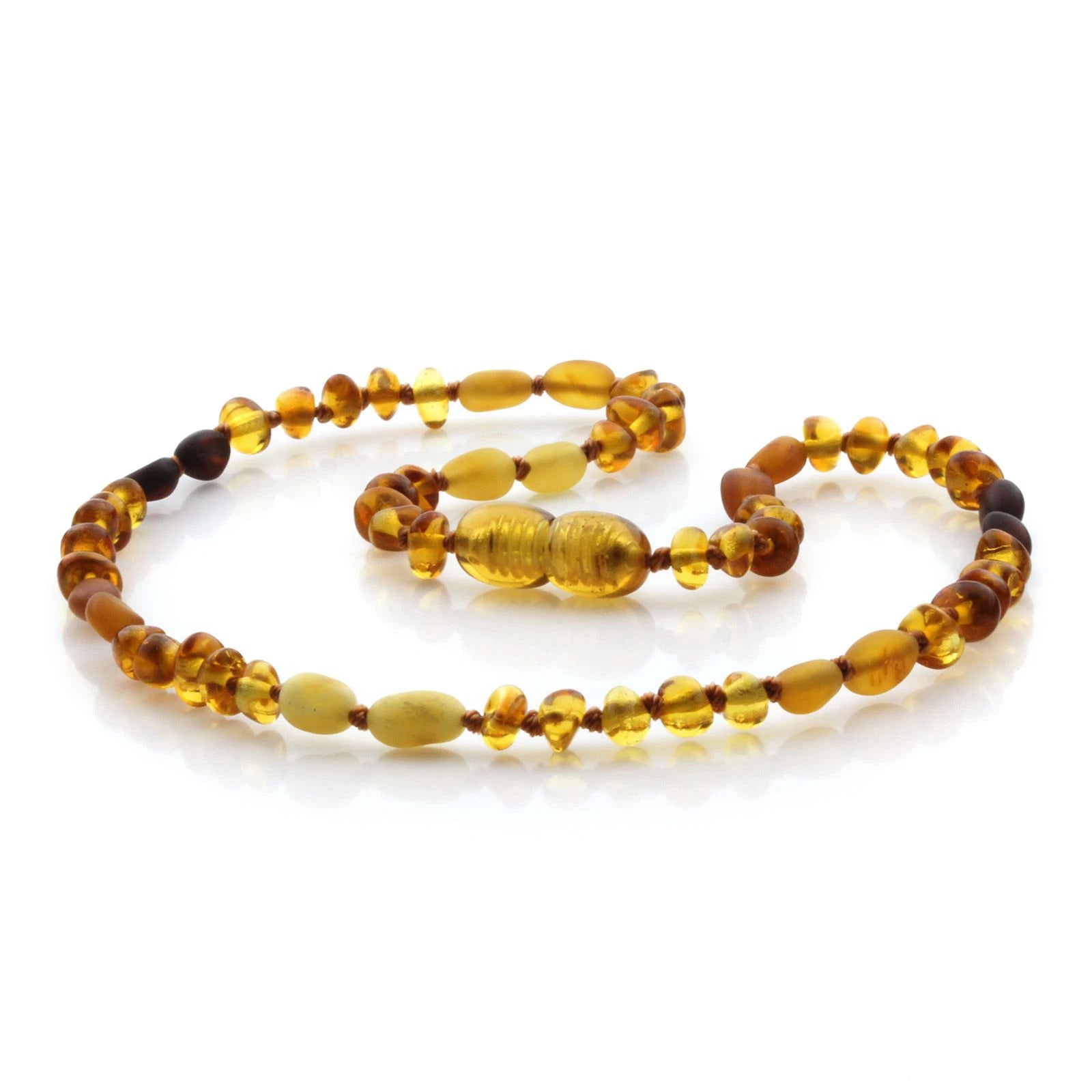 Natural Baltic Amber Teething Necklace. Baroque LE82