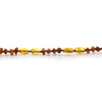 Natural Baltic Amber Teething Necklace. Round Flat LE83