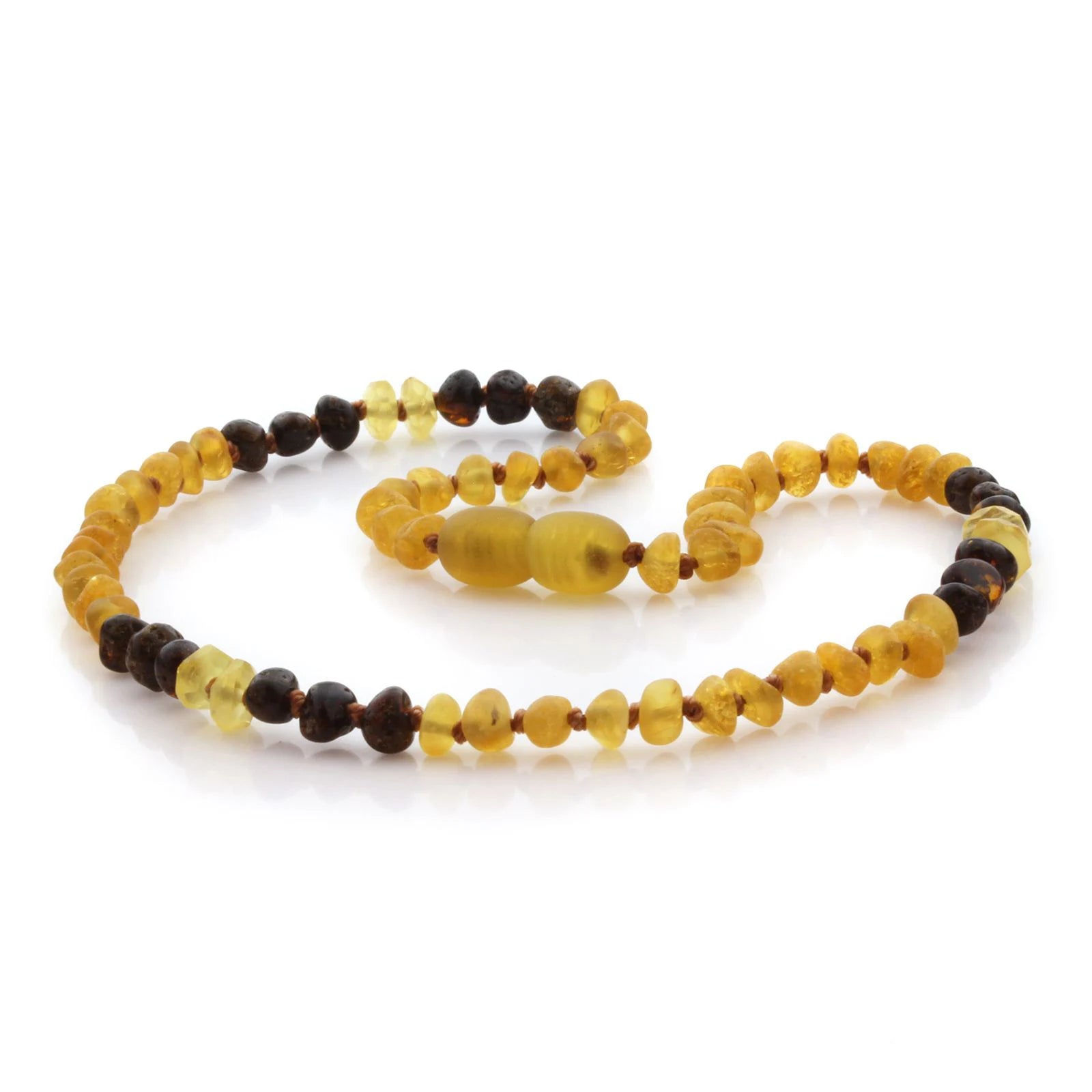 Natural Baltic Amber Teething Necklace. Baroque LE85