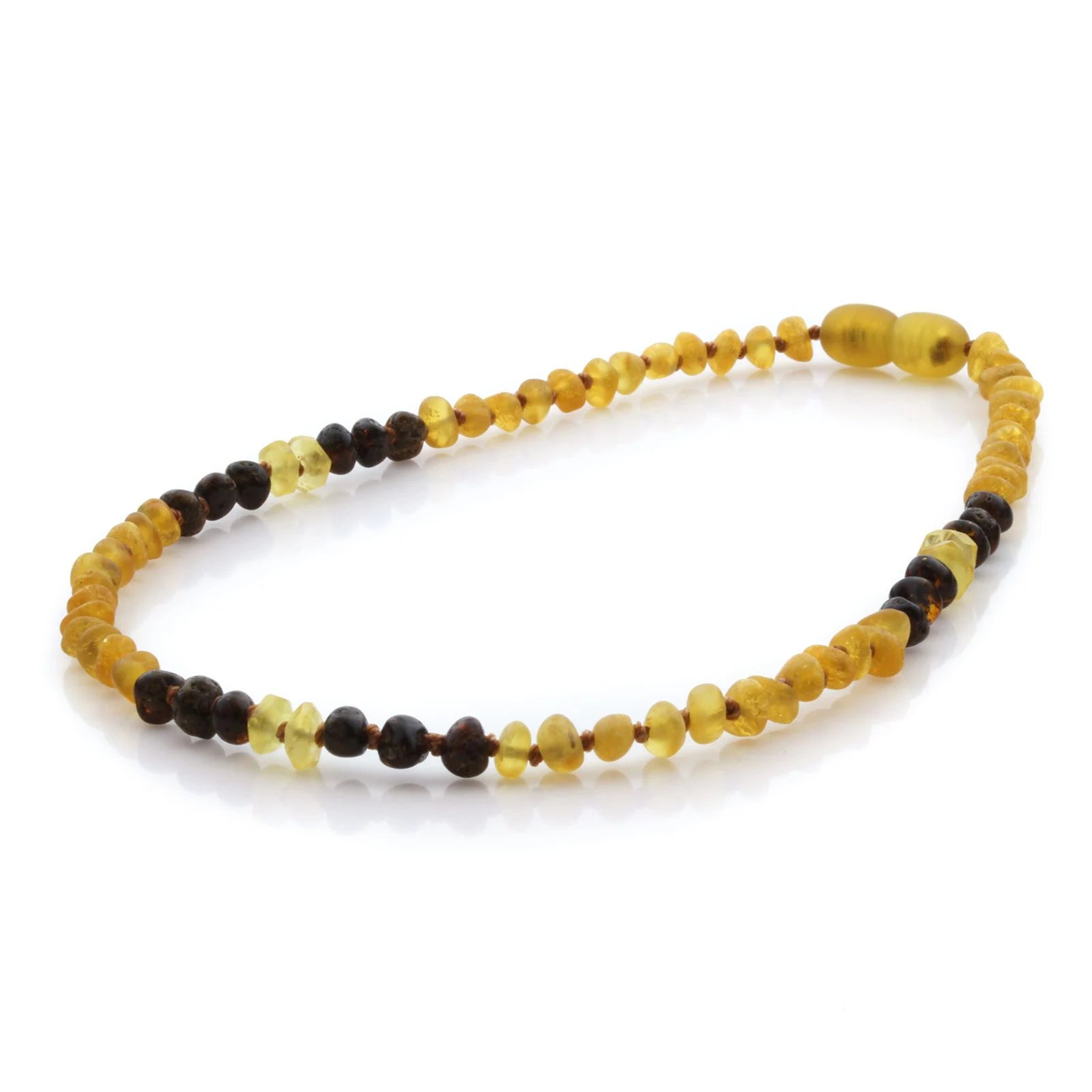 Natural Baltic Amber Teething Necklace. Baroque LE85