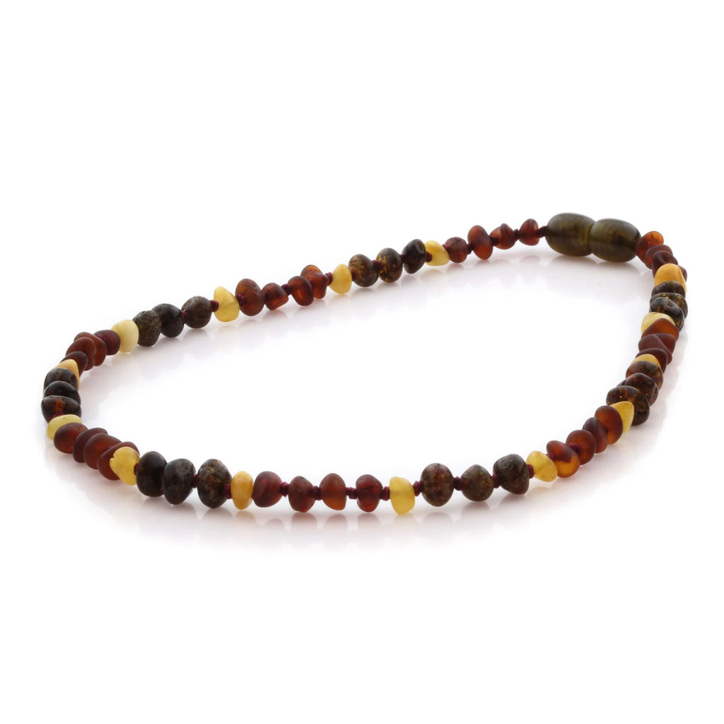 Natural Baltic Amber Teething Necklace. Baroque LE86
