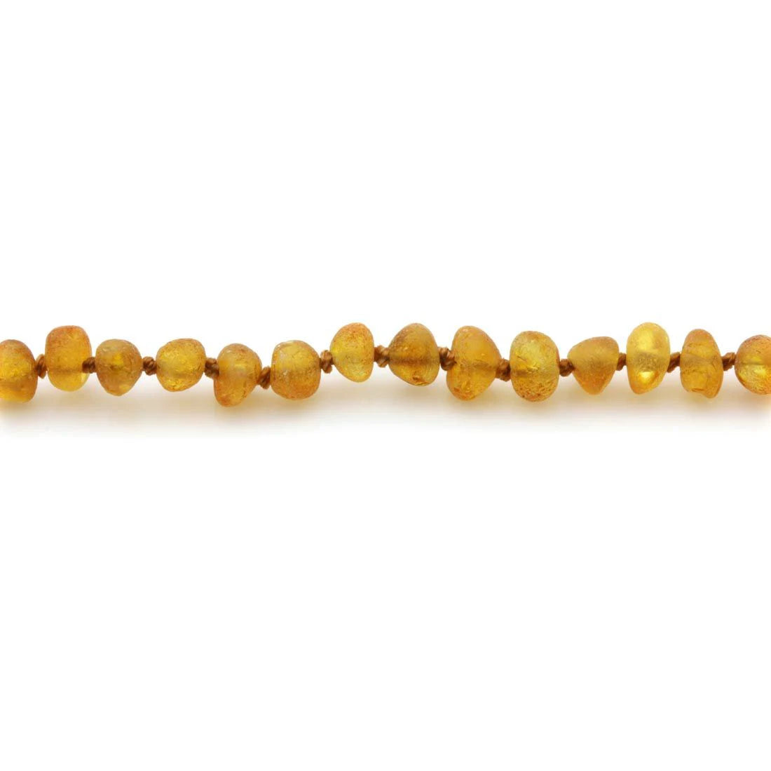 Baltic Amber Teething Bracelet. Baroque Light Cognac 5mm - BA95