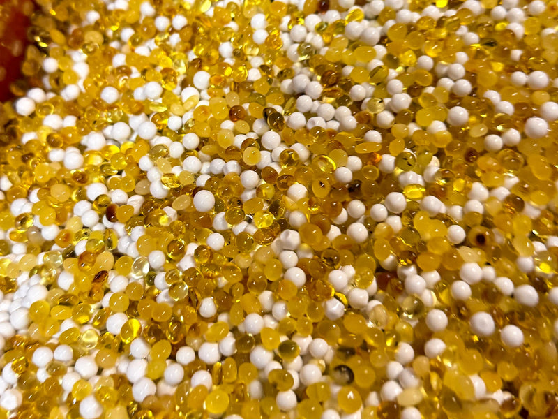 loose baltic amber beads polishing process